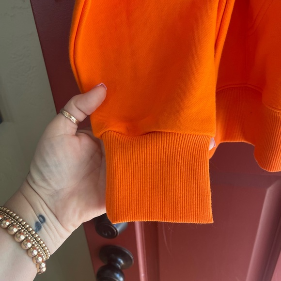 NWT Oversized Solana Hills DYOR (Do your own research) orange hoodie 100% cotton - Picture 4 of 12